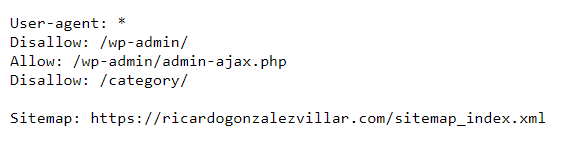 Robots.txt de web